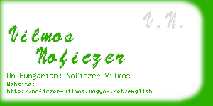 vilmos noficzer business card